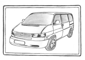Na ilustracji jest samochód w ramce